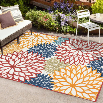 Minori Floral High-low Area Rug